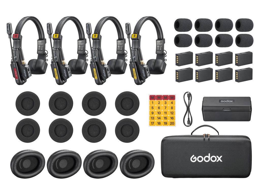 Godox Skytalk 4S 1.9 Ghz Full Duplex İnterkom Sistemi (4 Kullanıcı)