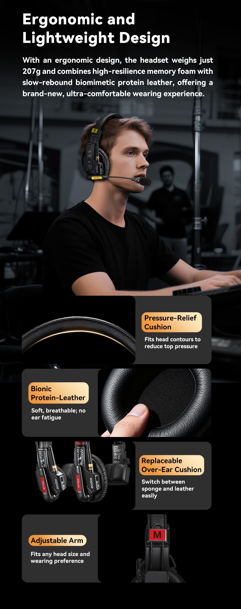 Godox SkyTalk 4S &mdash; Ergonomik ve hafif tasarım