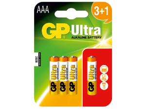 GP-Ultra Alkalin 4 x AAA Pil