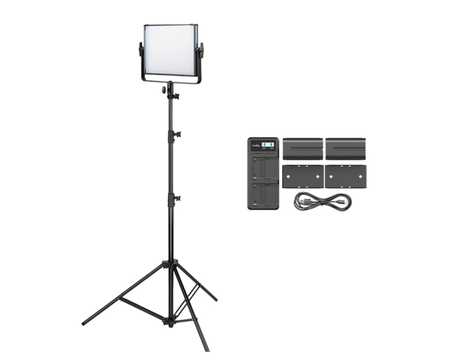 Godox LDX50Bi Bi-Color LED Panel Tekli Işık Kiti (Bataryalı) 