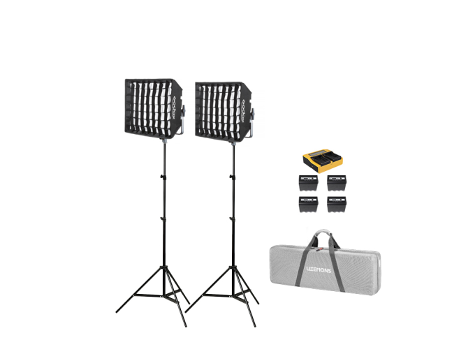 Godox LP600R K2 RGB 2'li Softboxlı Panel LED Işık Kiti (Bataryalı)