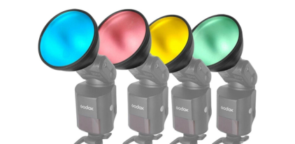 Godox AD200 Renkli Jel Paketi ve Reflektör Izgarası - Godox